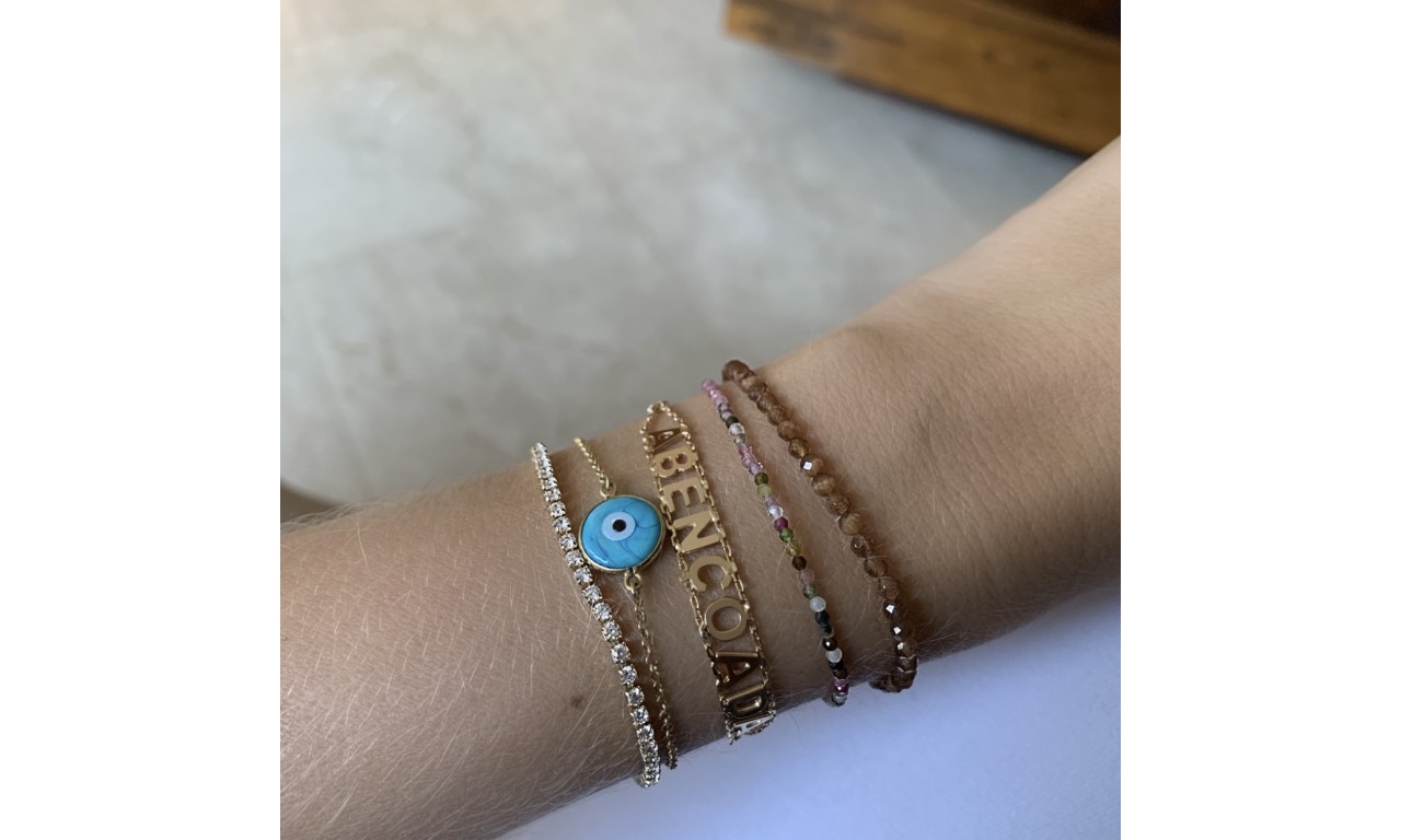 Pulseira Abençoada Banho de Ouro 18k.