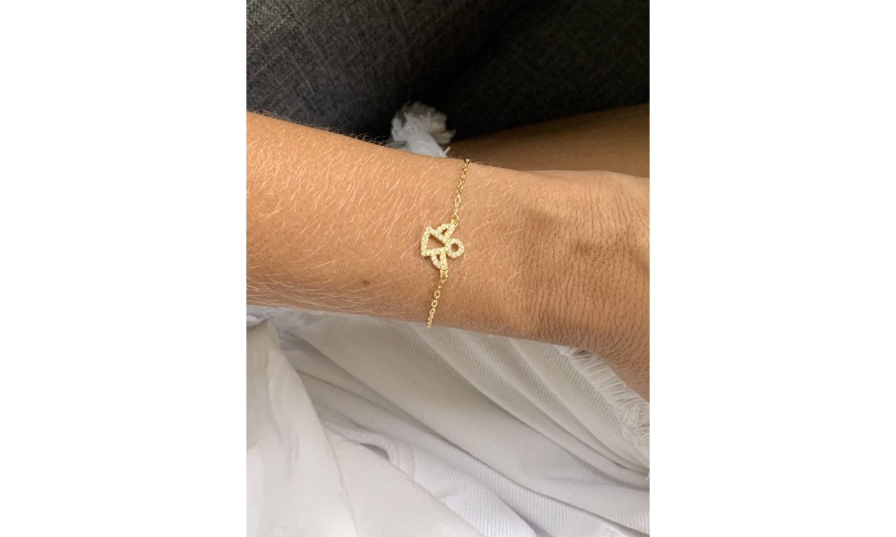 Pulseira Anjinho Banho de Ouro 18k.