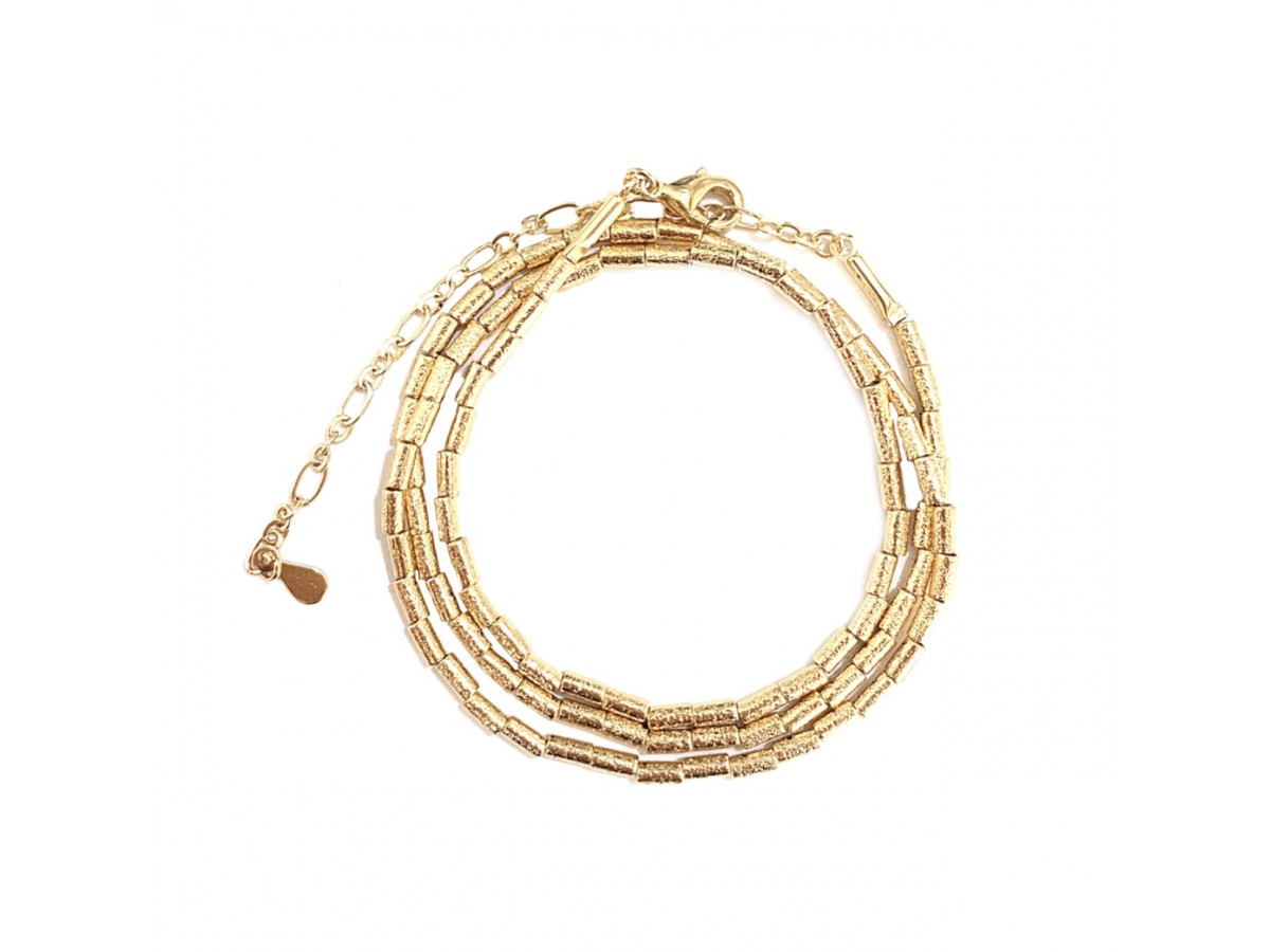 Pulseira Canutilhos Fosca Banho de Ouro 18k.